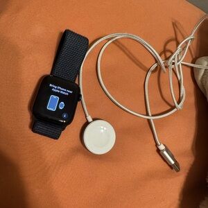 Apple Smartwatch with Dark Blue Band